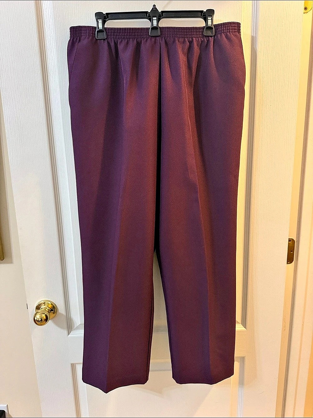 Alfred Dunner Wide Leg Pants in Purple Size 18P